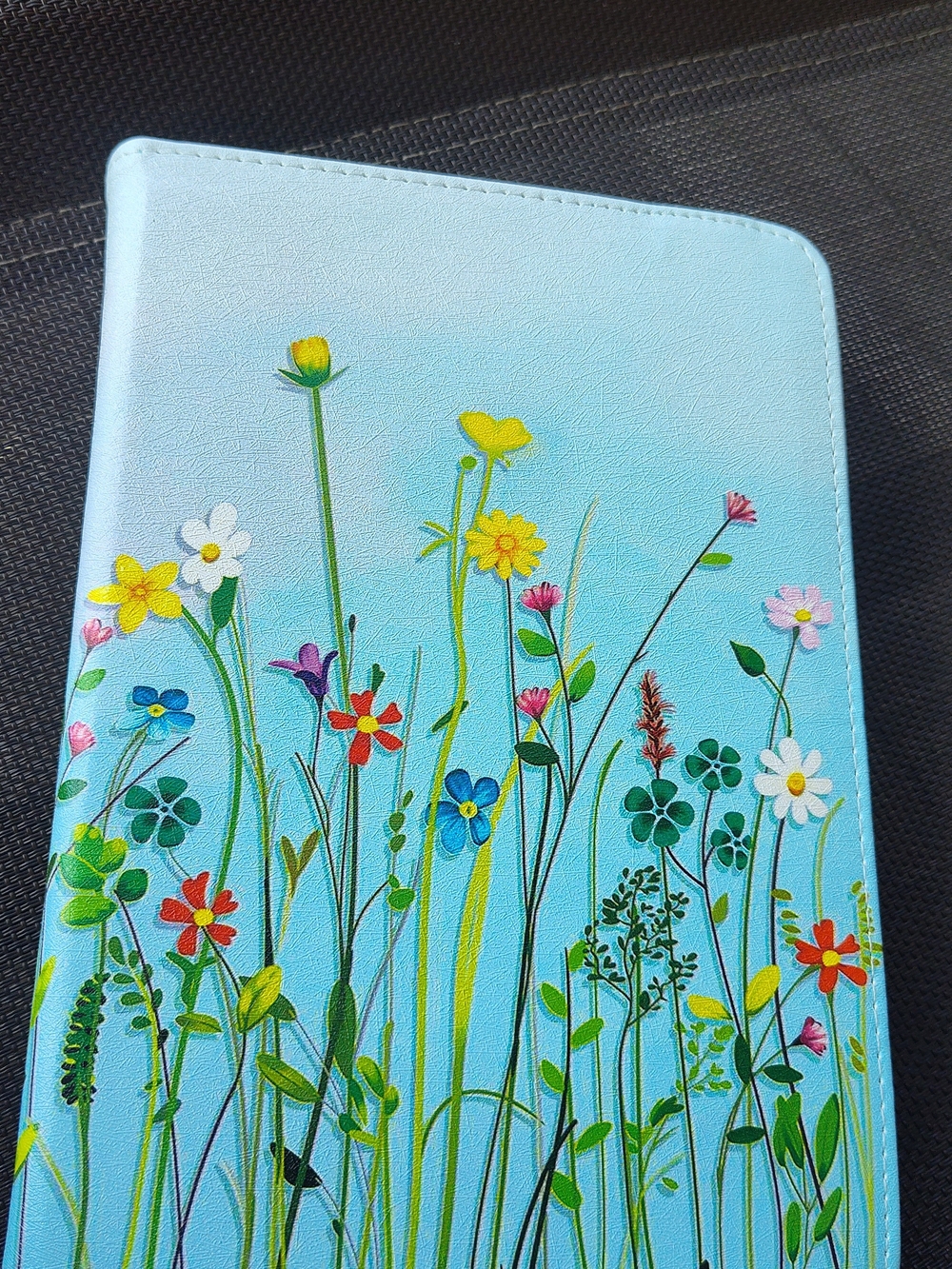 Tablet Folio Case with Blue Floral Design